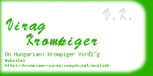 virag krompiger business card